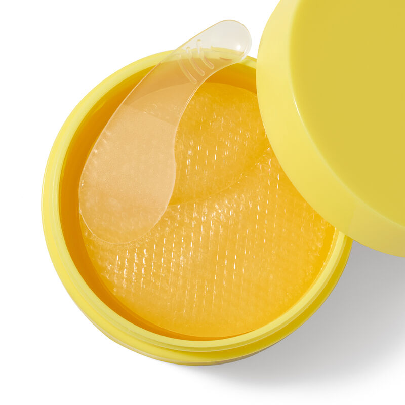 Closeup of Mary Kay Snail Gel Face Patches in yellow jar